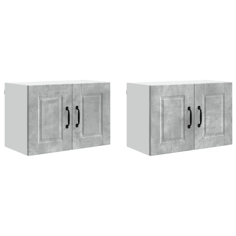 Sieninė spintelė PORTO 2 pcs Betono pilka 60 x 31 x 40 cm