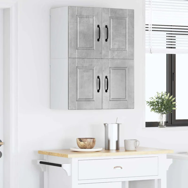 Sieninė spintelė PORTO 2 pcs Betono pilka 60 x 31 x 40 cm