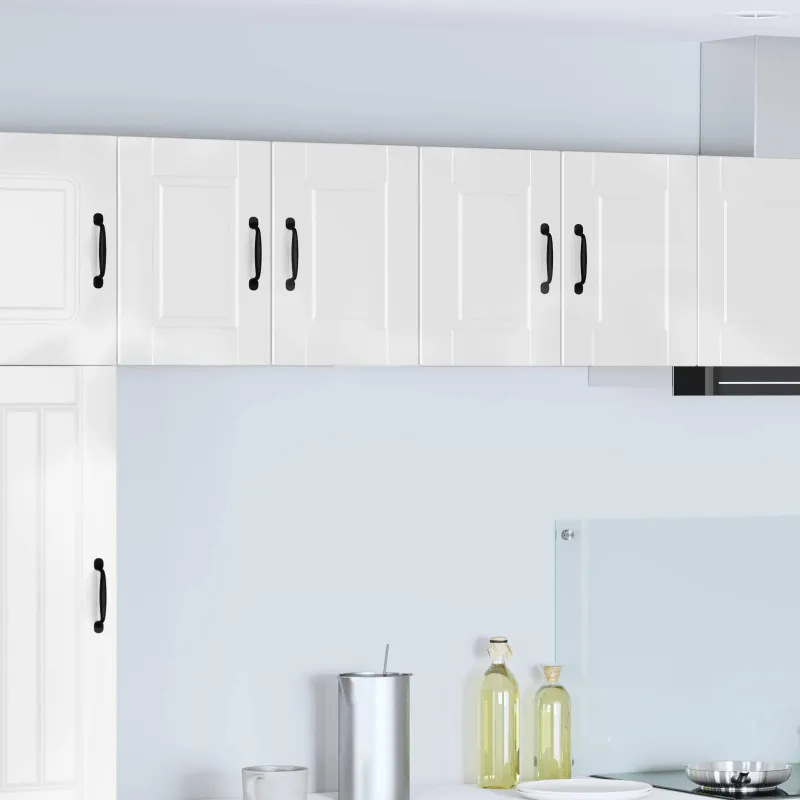 Sieninė spintelė PORTO 2 pcs Aukštai blizganti balta
