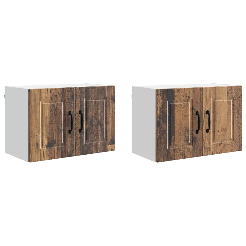 Sieninė spintelė PORTO 2 pcs Senas medis 60 x 31 x 40 cm