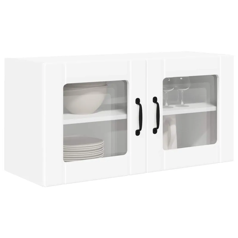 Sieninis stiklinis kabinetas PORTO Balta 80 x 31 x 40 cm