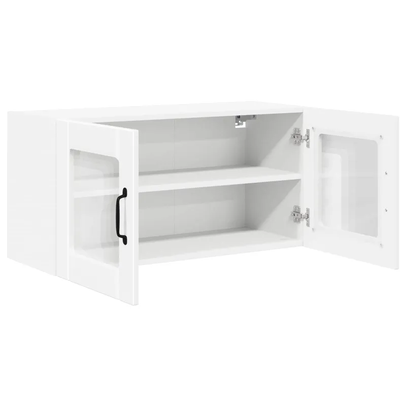 Sieninis stiklinis kabinetas PORTO Balta 80 x 31 x 40 cm