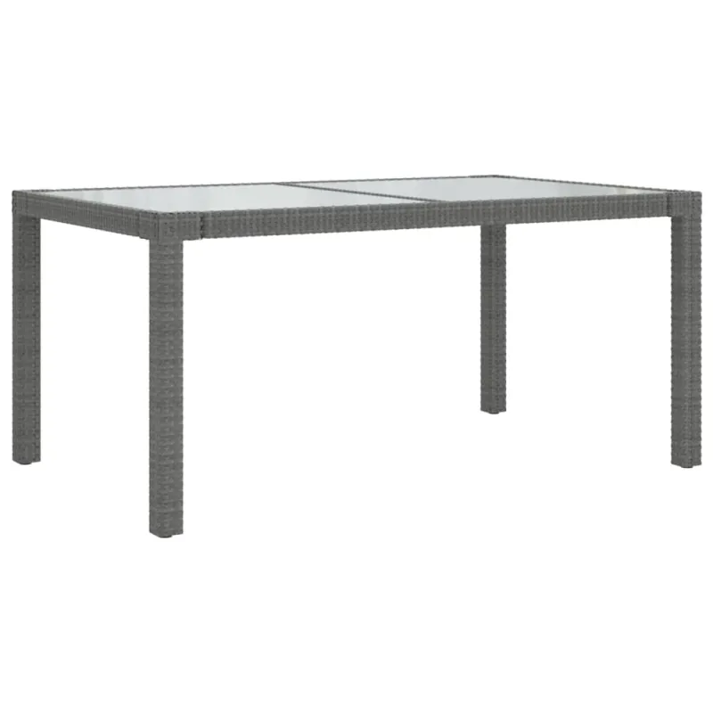 Lauko kompletti setti, 5 osaa, harmaa, polyrattaniikki