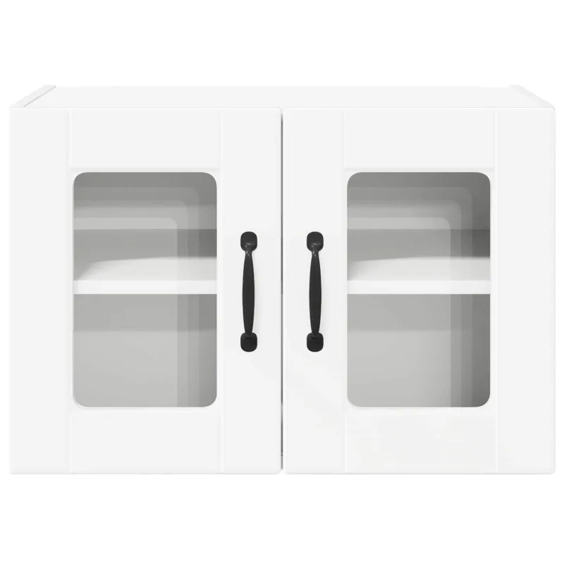 Sieninis stiklinis kabinetas PORTO 2 pcs Balta 60 x 31 x 40 cm
