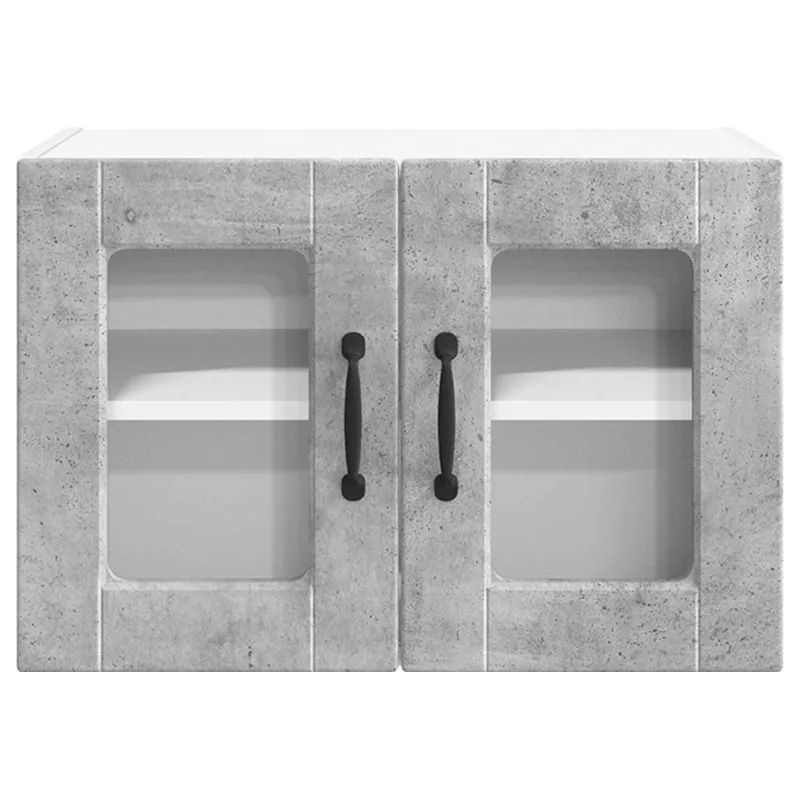 Sieninis stiklinis kabinetas PORTO Betono pilka 60 x 31 x 40 cm