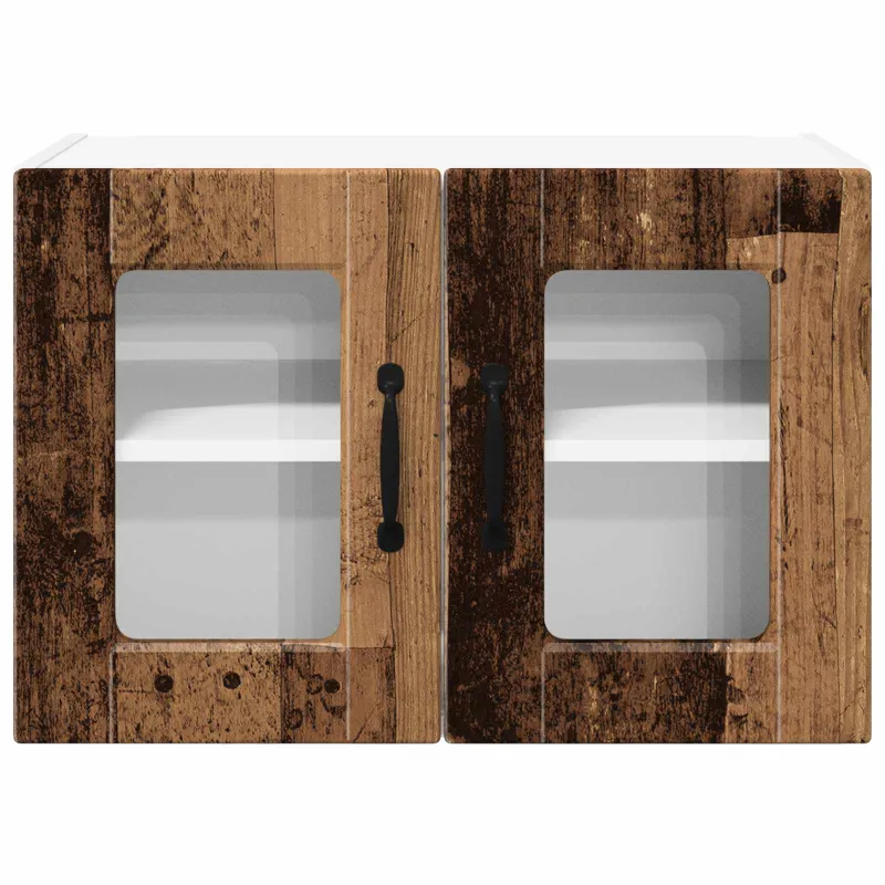 Sieninis stiklinis kabinetas PORTO 2 pcs Senas medis