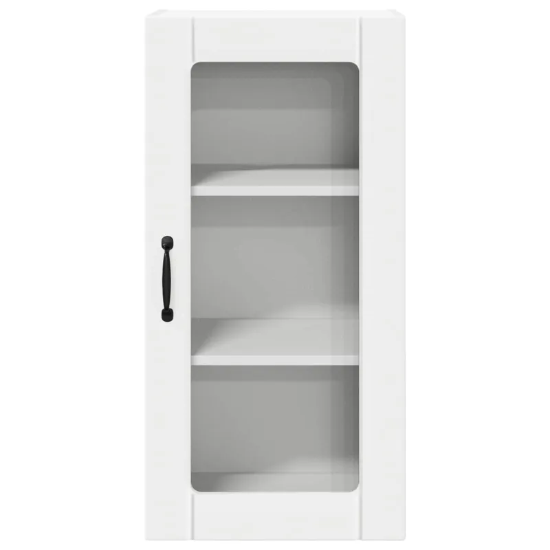 Sieninis stiklinis kabinetas PORTO 2 pcs Balta 40 x 31 x 80 cm