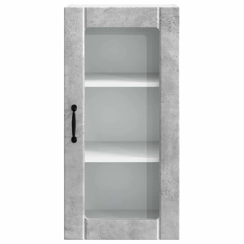 Sieninis stiklinis kabinetas PORTO Betono pilka 40 x 31 x 80 cm