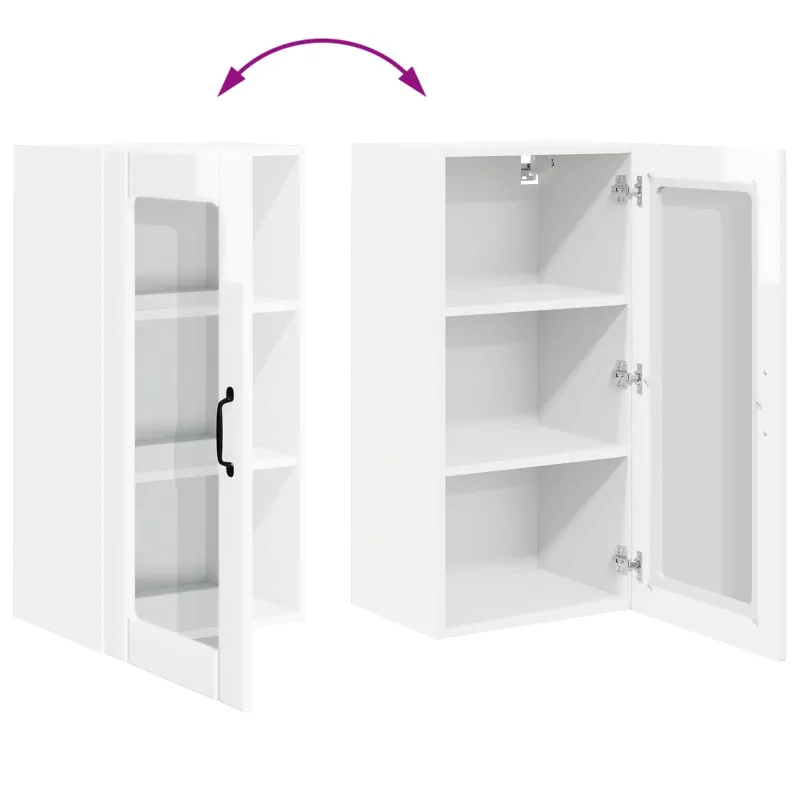 Sieninis stiklinis kabinetas PORTO 2 pcs