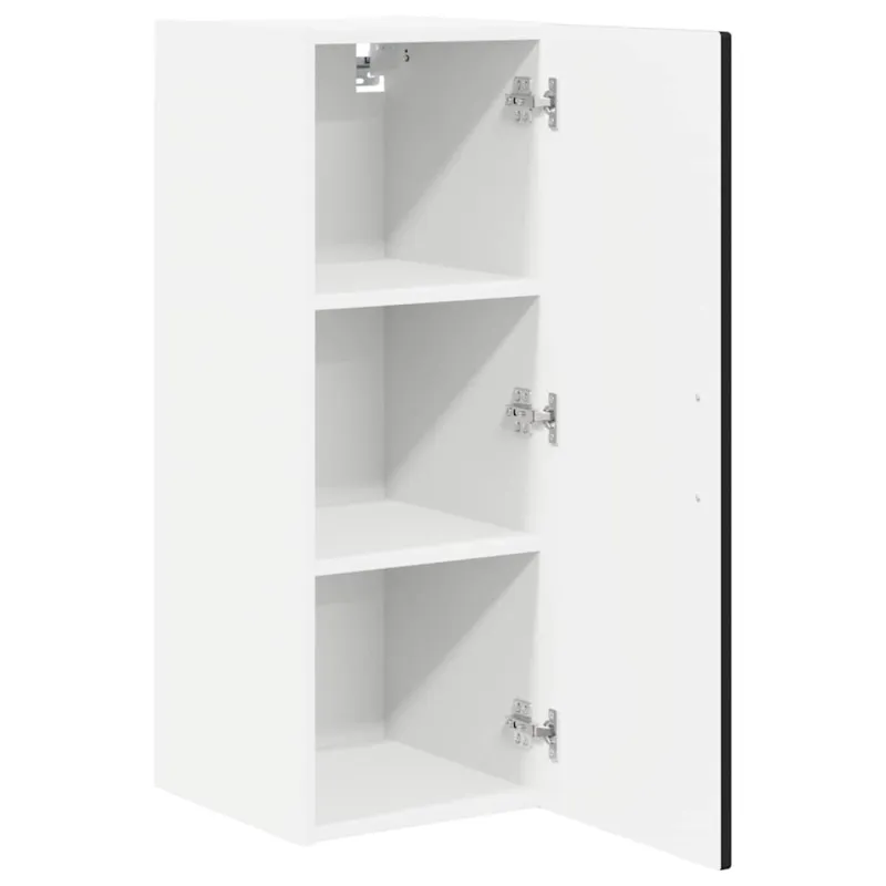 Sieninė spintelė PORTO 2 pcs Juoda 30 x 31 x 80 cm