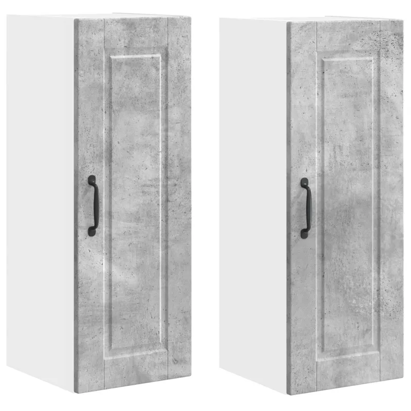 Sieninė spintelė PORTO 2 pcs Betono pilka 30 x 31 x 80 cm