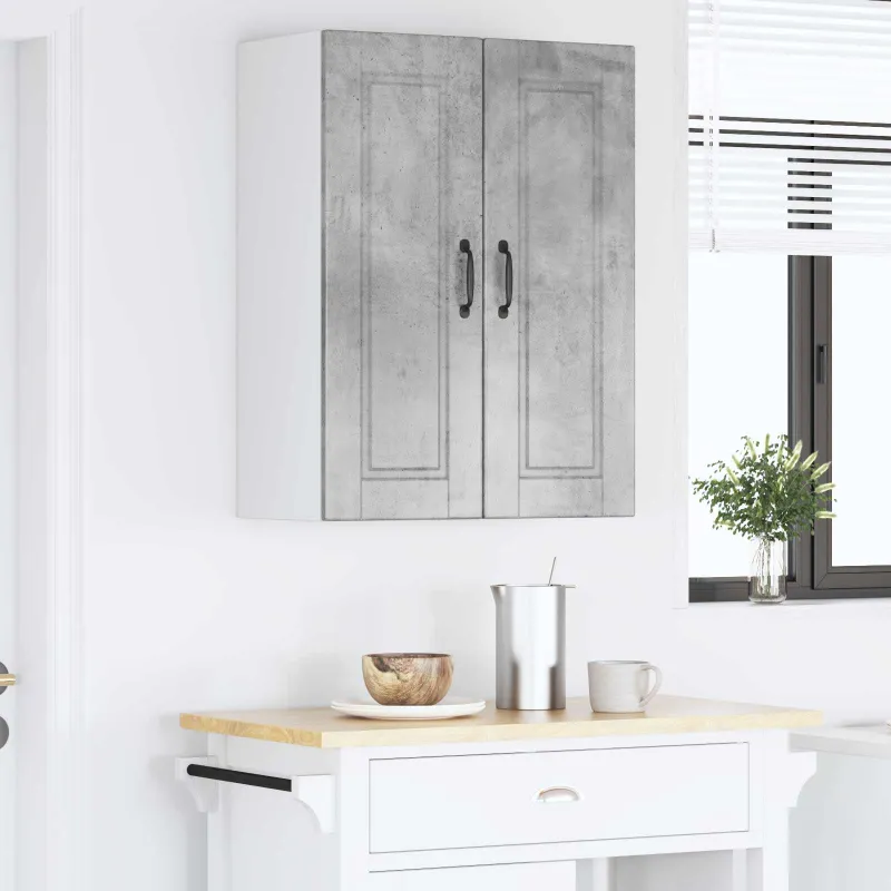 Sieninė spintelė PORTO 2 pcs Betono pilka 30 x 31 x 80 cm