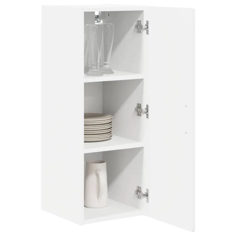 Sieninė spintelė PORTO 2 pcs Aukštai blizganti balta