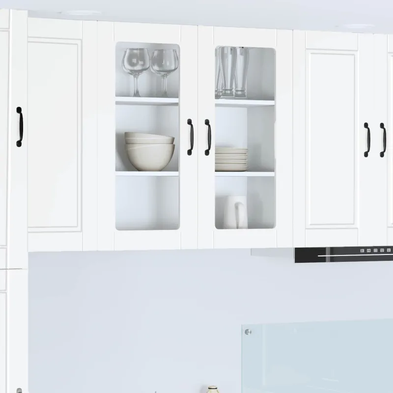 Sieninis stiklinis kabinetas PORTO Balta 80 x 31 x 80 cm