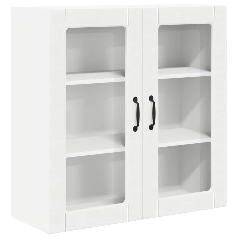 Sieninis stiklinis kabinetas PORTO Balta 80 x 31 x 80 cm