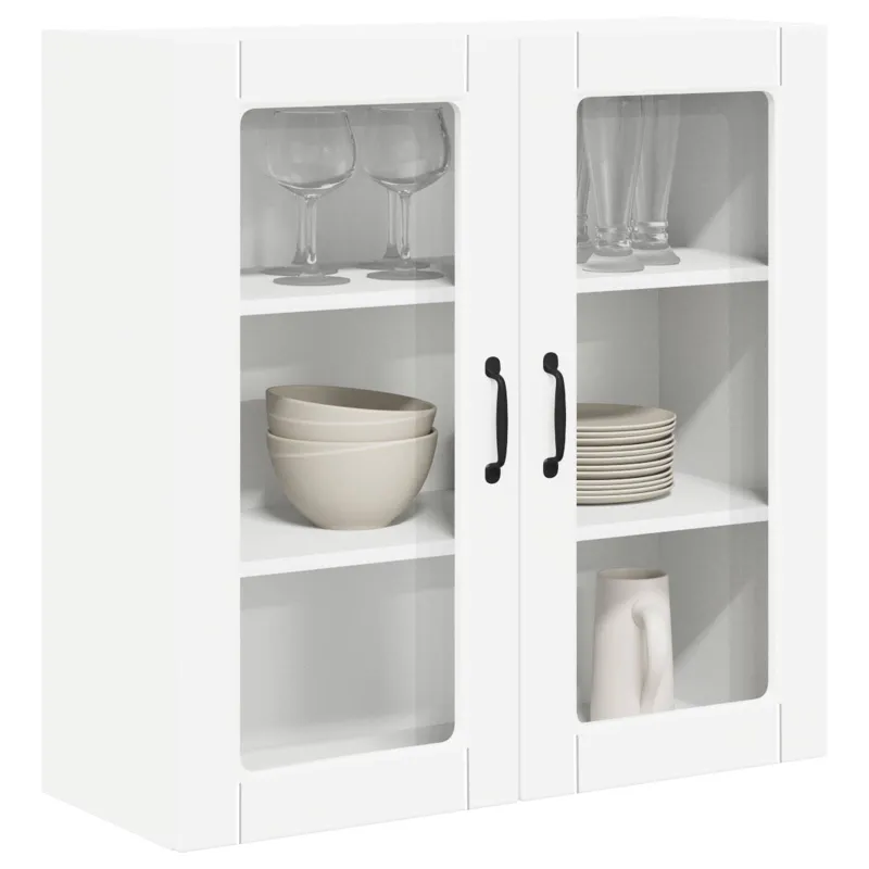 Sieninis stiklinis kabinetas PORTO Balta 80 x 31 x 80 cm