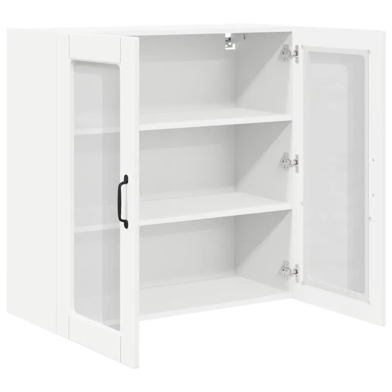 Sieninis stiklinis kabinetas PORTO Balta 80 x 31 x 80 cm
