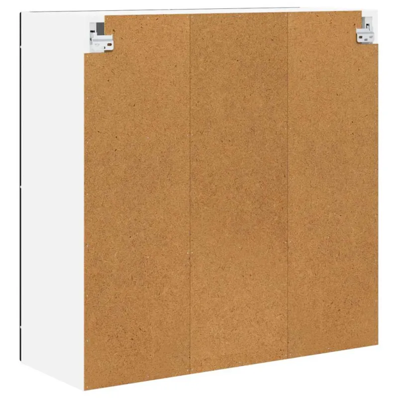 Sieninis stiklinis kabinetas PORTO Juoda 80 x 31 x 80 cm