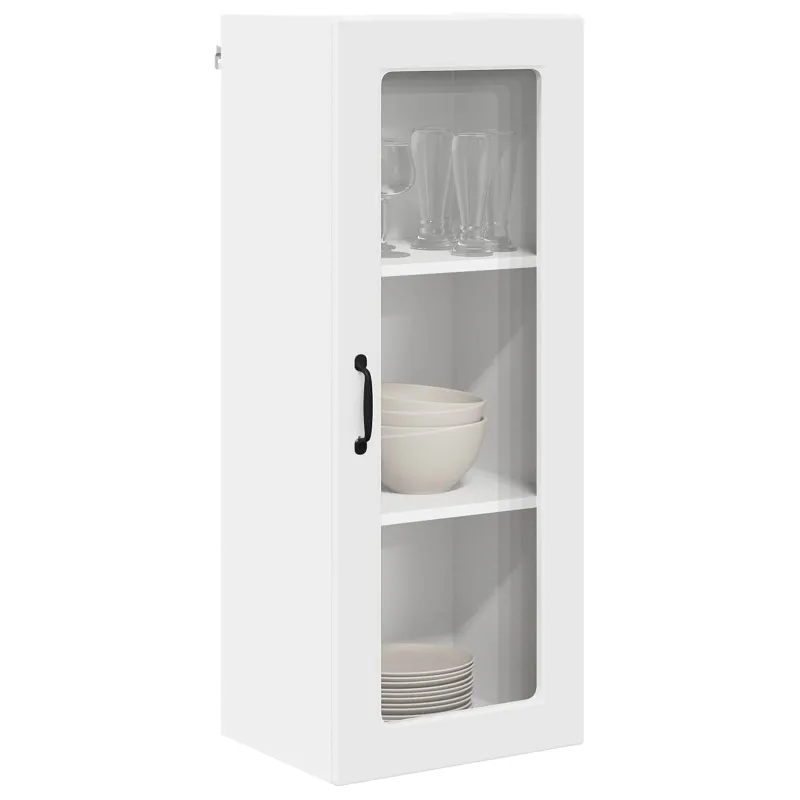 Sieninis stiklinis kabinetas PORTO Balta 40 x 31 x 100 cm
