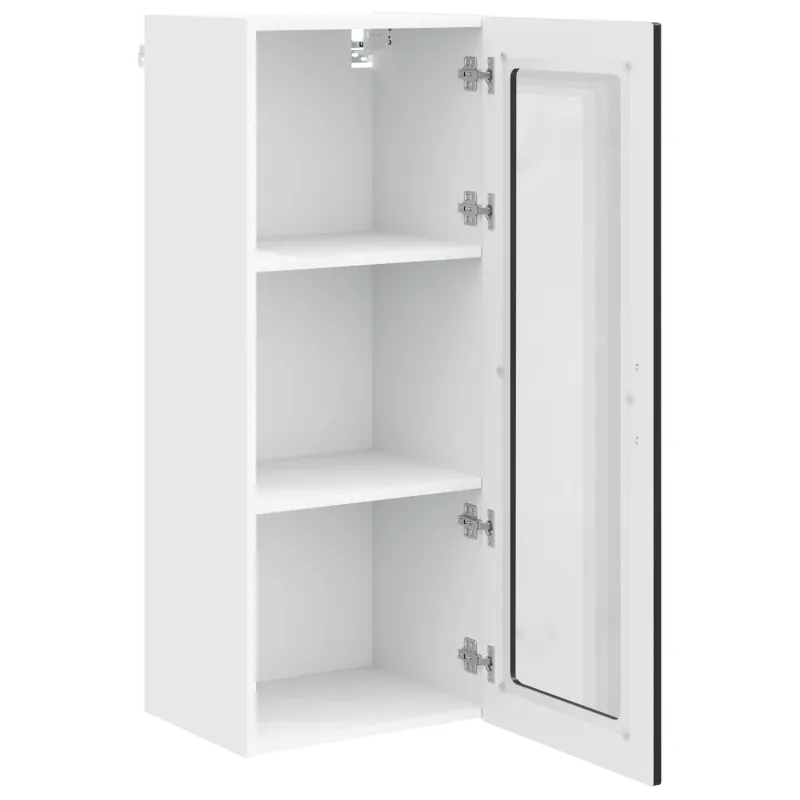 Sieninis stiklinis kabinetas PORTO Juoda 40 x 31 x 100 cm