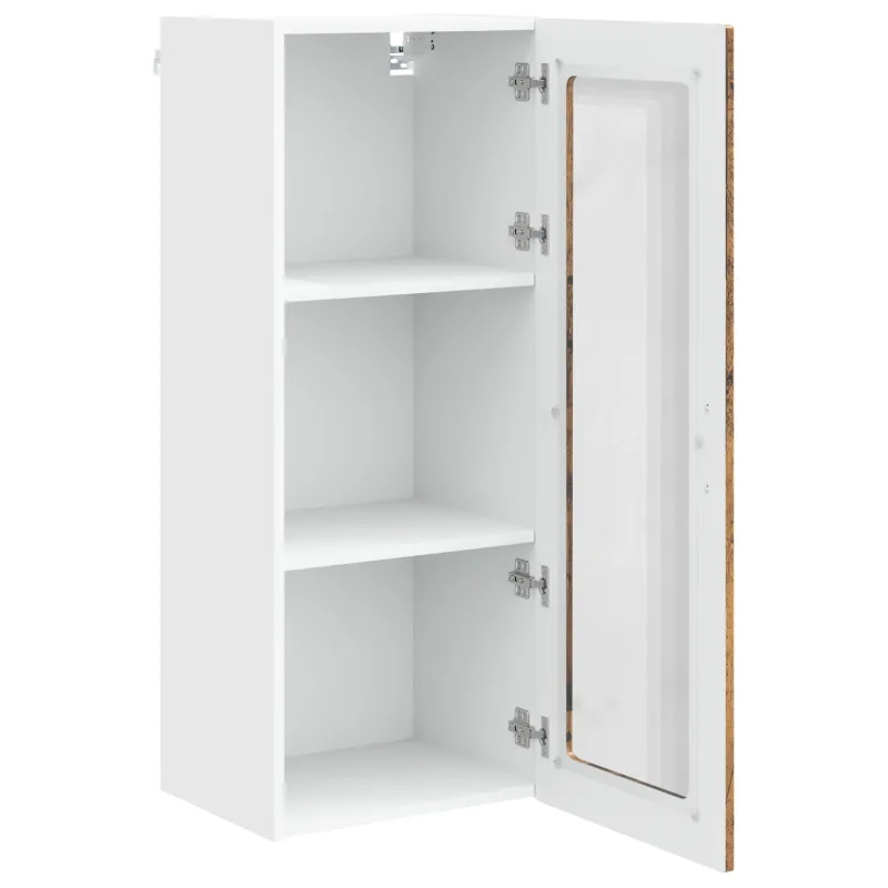 Sieninis stiklinis kabinetas PORTO Senas medis 40 x 31 x 100 cm