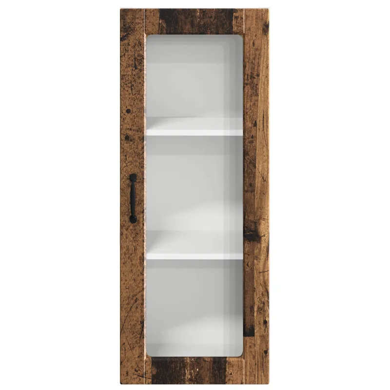 Sieninis stiklinis kabinetas PORTO Senas medis 40 x 31 x 100 cm