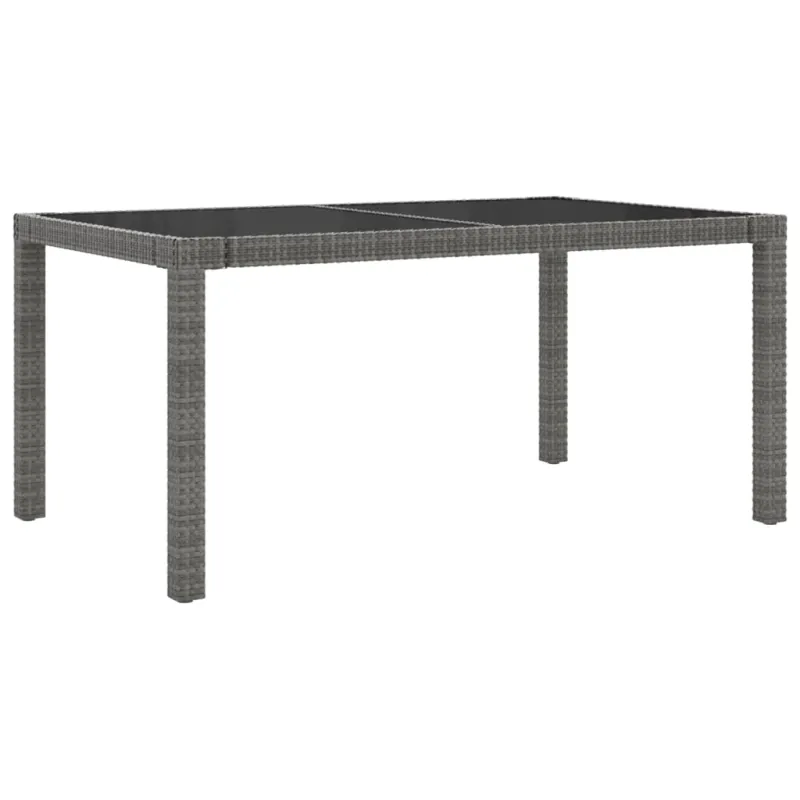 Lauko kompletti setti, 5 osaa, harmaa, polyrattaniikki