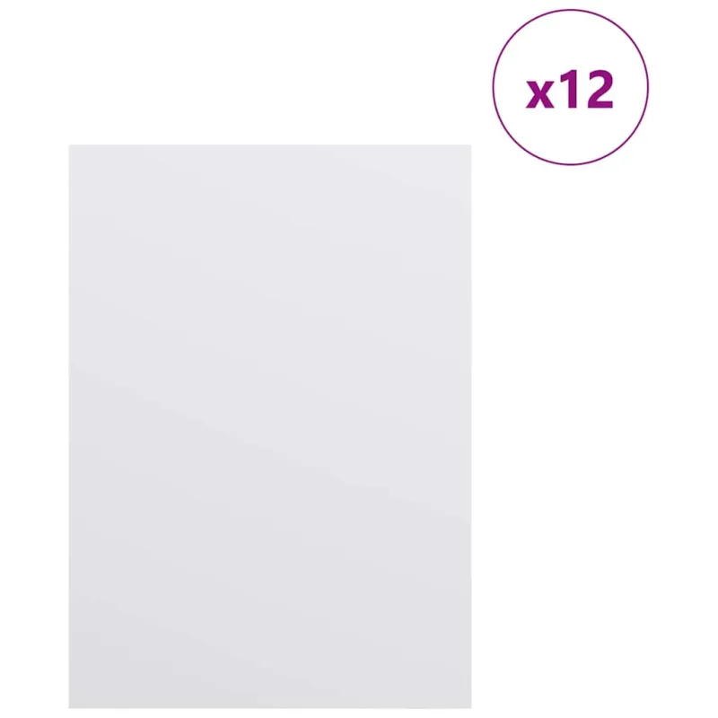 Dekoratyvinės Panelės 12 pcs Balta 15 x 21 x 0.27 cm