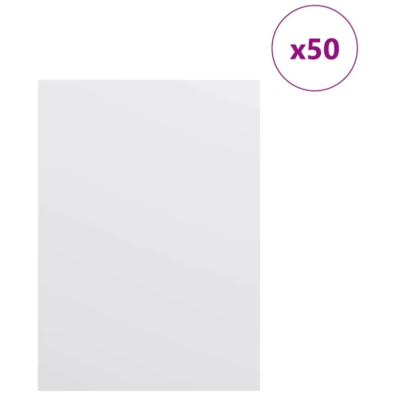 Dekoratyvinės Panelės 50 pcs Balta 15 x 21 x 0.27 cm