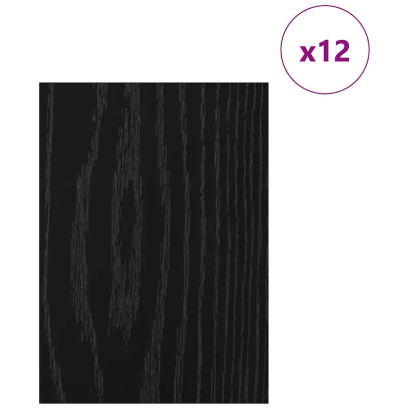 Dekoratyvinės Panelės 12 pcs Juodas ąžuolas 15 x 21 x 0.27 cm