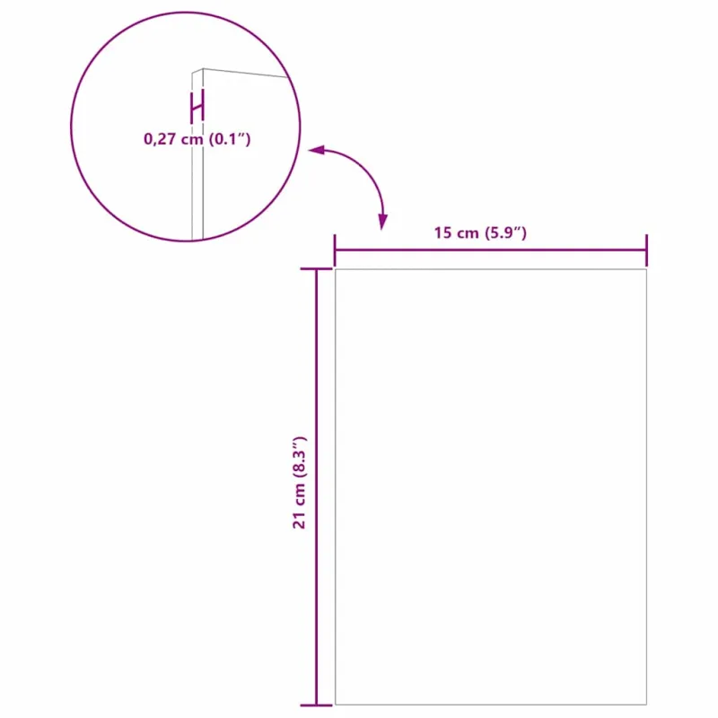 Dekoratyvinės Panelės 50 pcs Sonoma ąžuolas 15 x 21 x 0.27 cm