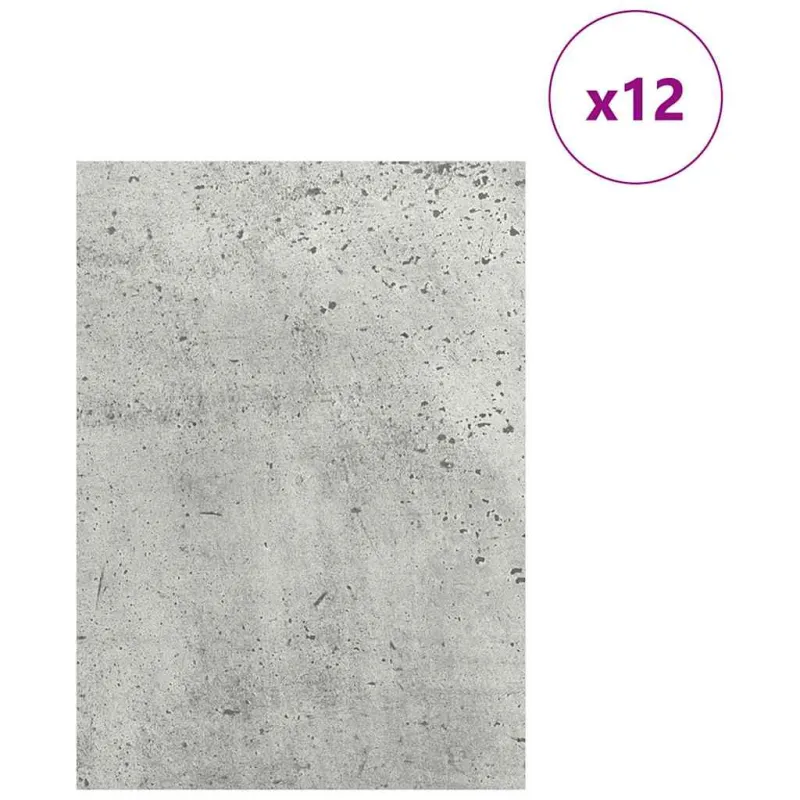 Dekoratyvinės Panelės 12 pcs Betono pilka 15 x 21 x 0.27 cm