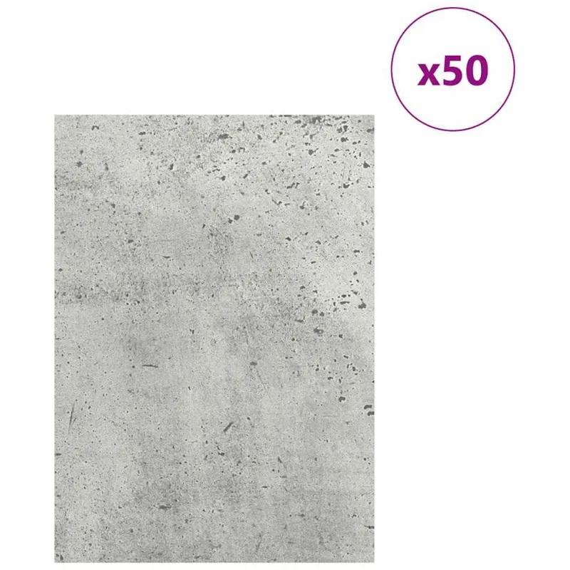 Dekoratyvinės Panelės 50 pcs Betono pilka 15 x 21 x 0.27 cm