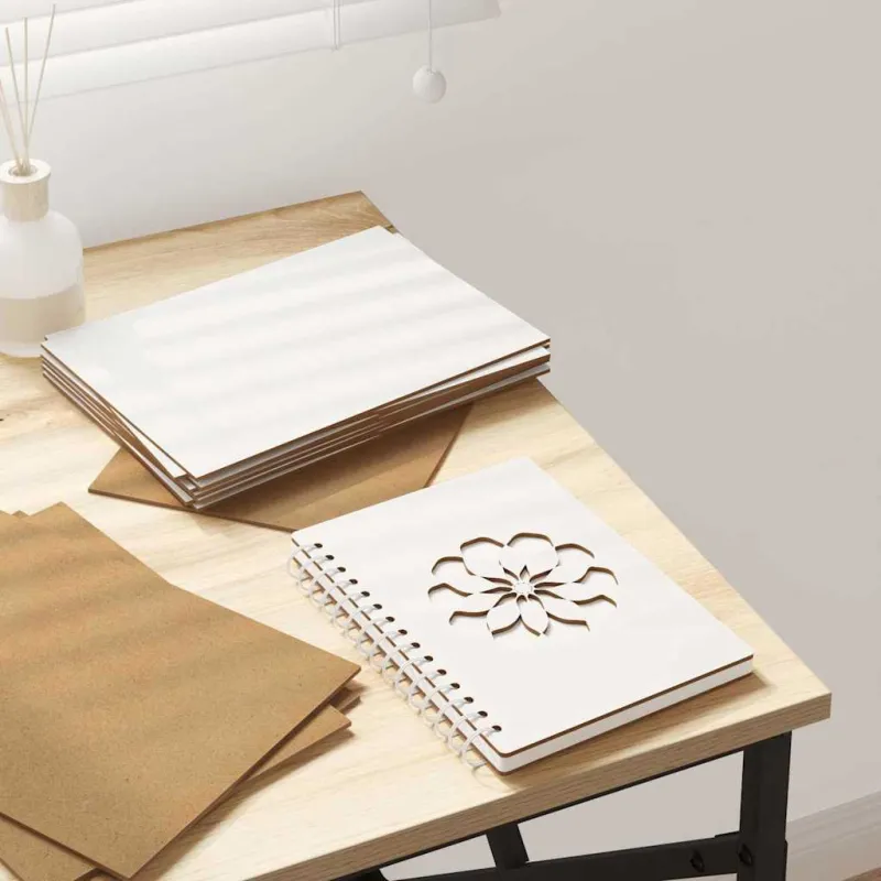 Dekoratyvinės Panelės 12 pcs Balta 21 x 30 x 0,27 cm