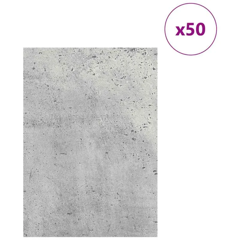 Dekoratyvinės Panelės 50 pcs Betono pilka 21 x 30 x 0,27 cm