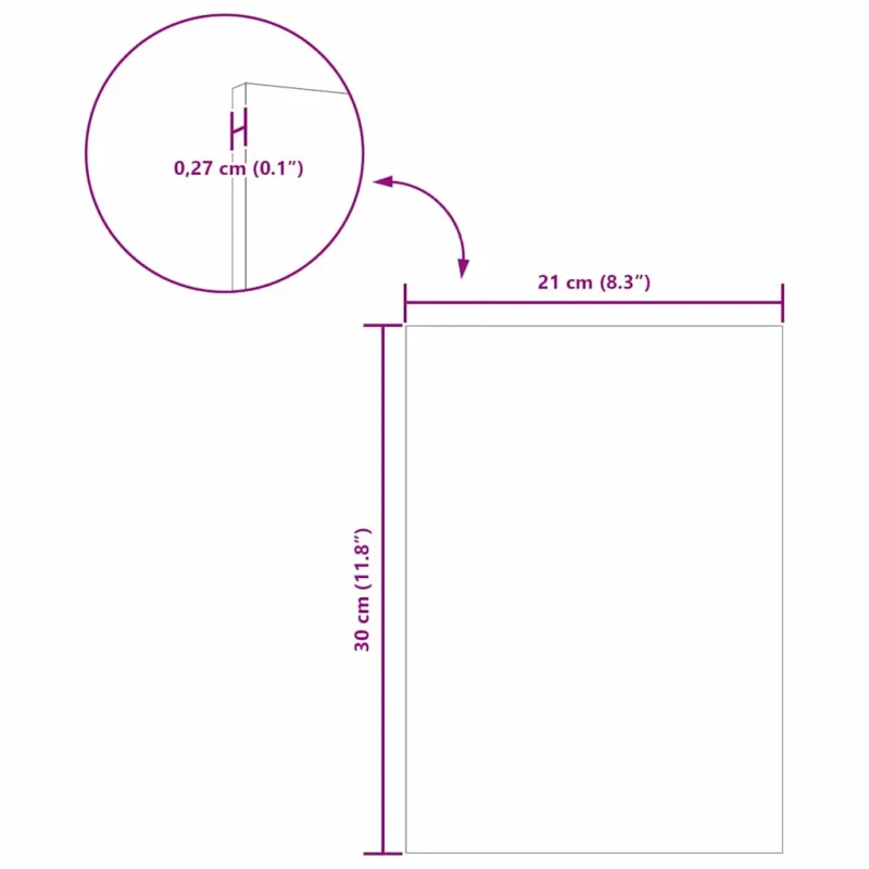 Dekoratyvinės Panelės 50 pcs Betono pilka 21 x 30 x 0,27 cm
