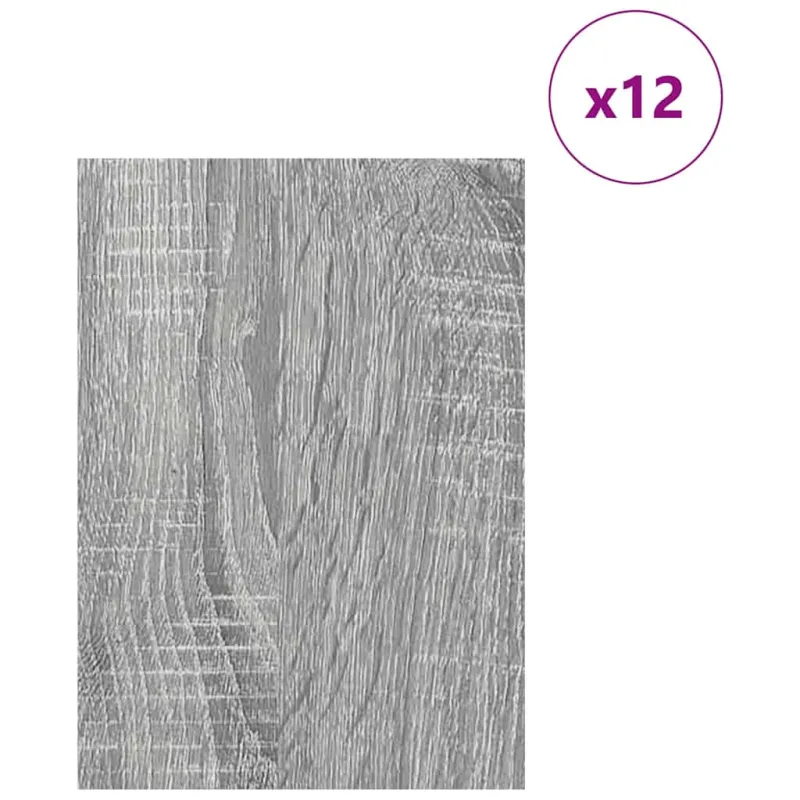 Dekoratyvinės Panelės 12 pcs Pilkas Sonoma 21 x 30 x 0,27 cm