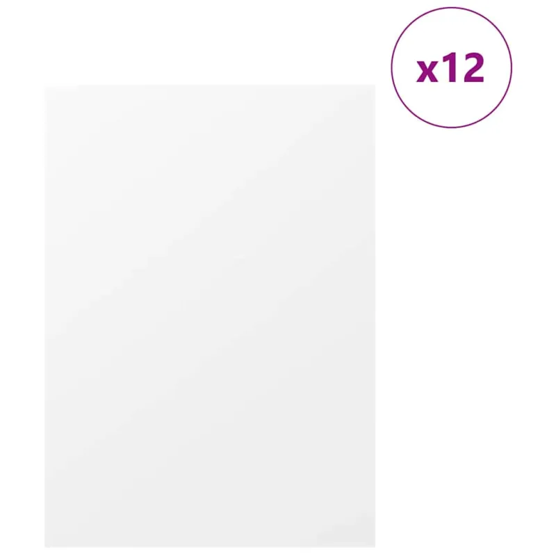 Dekoratyvinės Panelės 12 pcs Balta 30 x 42 x 0.27 cm
