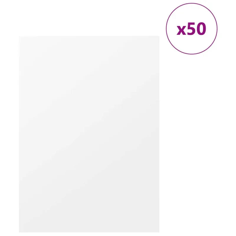 Dekoratyvinės Panelės 50 pcs Balta 30 x 42 x 0.27 cm