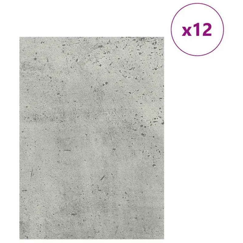 Dekoratyvinės Panelės 12 pcs Betono pilka 30 x 42 x 0.27 cm