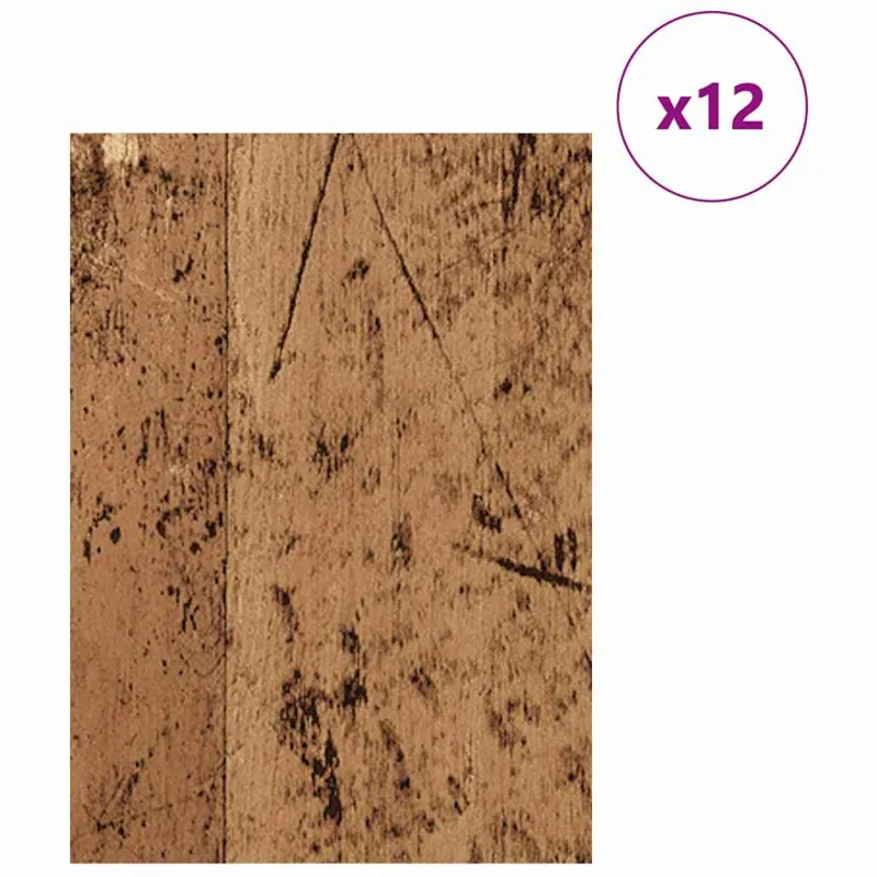Dekoratyvinės Panelės 12 pcs Senas medis 30 x 42 x 0.27 cm