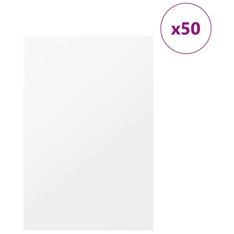 Dekoratyvinės Panelės 50 pcs Balta 40 x 60 x 0.27 cm