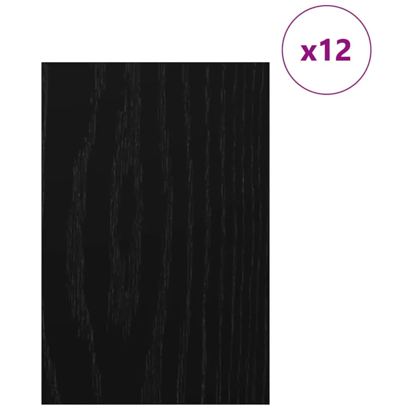 Dekoratyvinės Panelės 12 pcs Juodas ąžuolas 40 x 60 x 0.27 cm