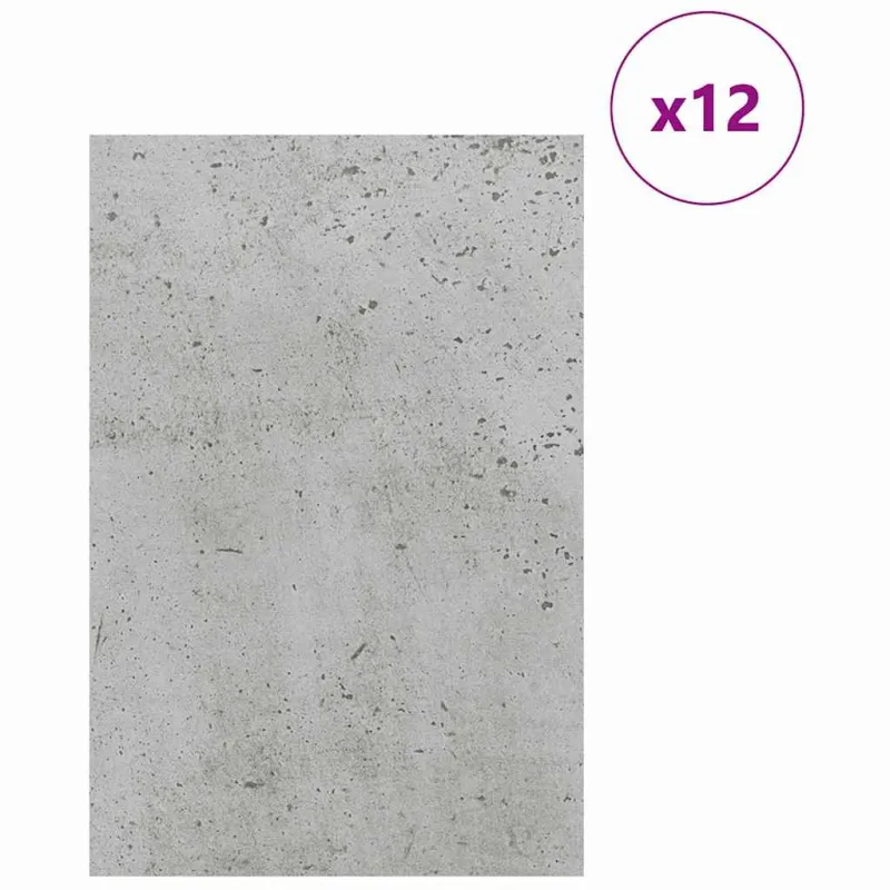 Dekoratyvinės Panelės 12 pcs Betono pilka 40 x 60 x 0.27 cm