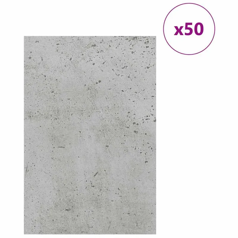 Dekoratyvinės Panelės 50 pcs Betono pilka 40 x 60 x 0.27 cm