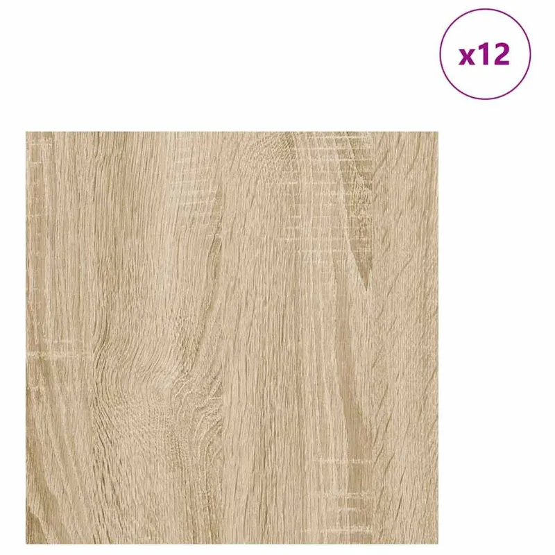 Dekoratyvinės Panelės 12 pcs Sonoma ąžuolas 30 x 30 x 0.27 cm