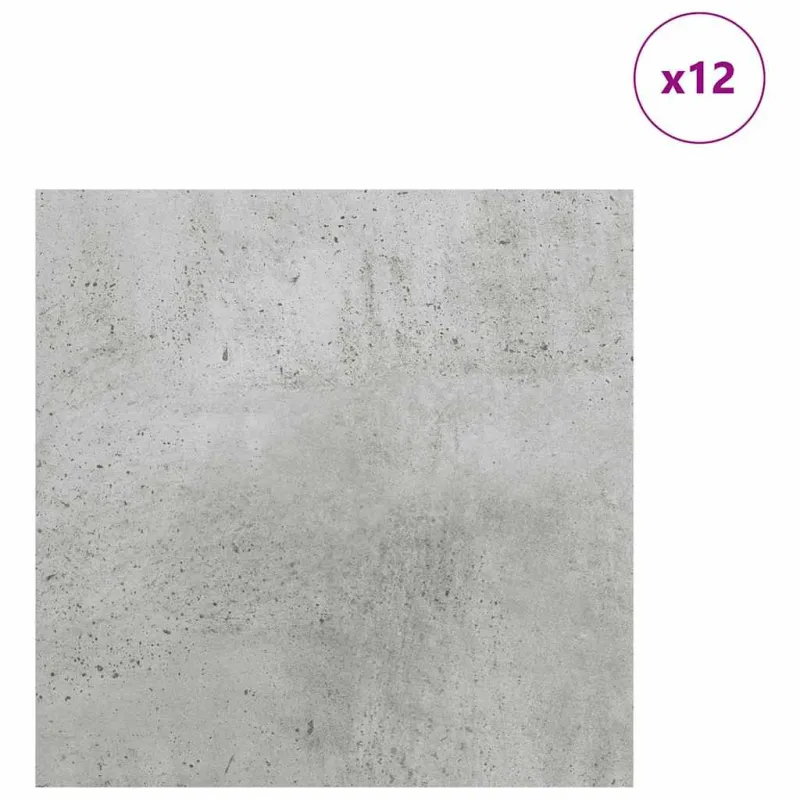 Dekoratyvinės Panelės 12 pcs Betono pilka 30 x 30 x 0.27 cm