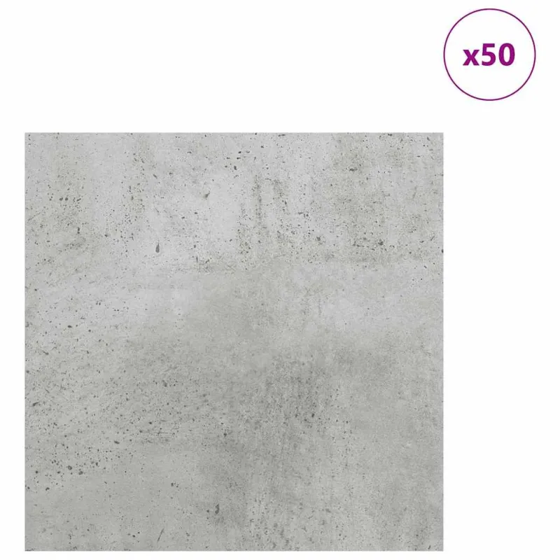 Dekoratyvinės Panelės 50 pcs Betono pilka 30 x 30 x 0.27 cm