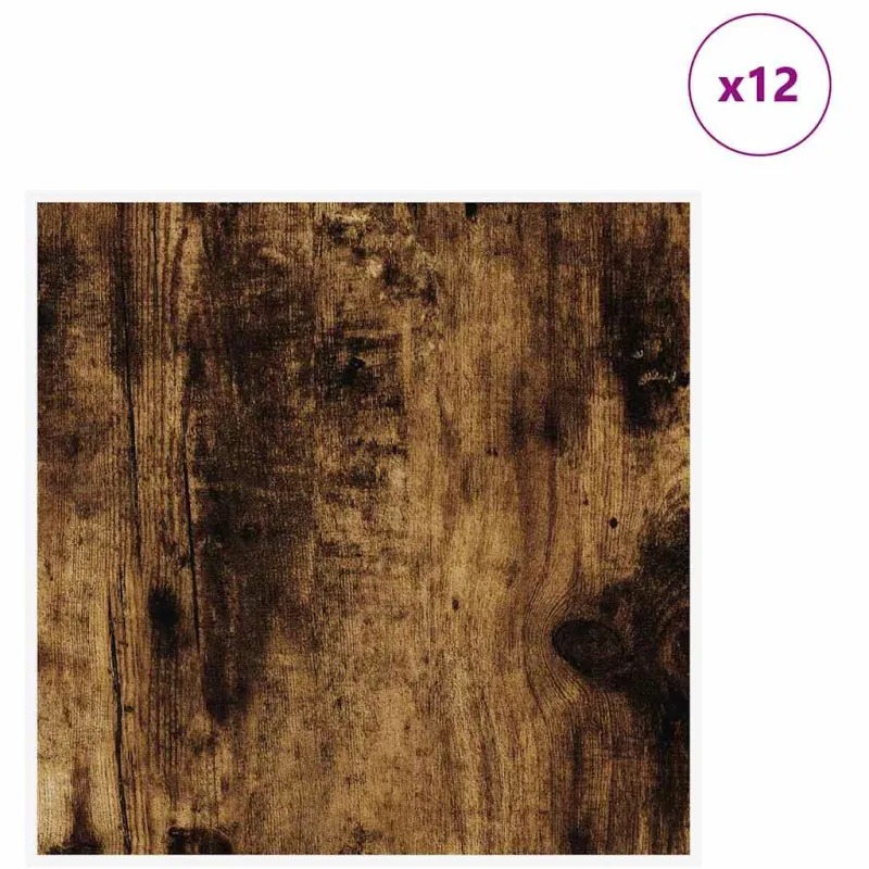 Dekoratyvinės Panelės 12 pcs Rūkyta ąžuolas 30 x 30 x 0.27 cm