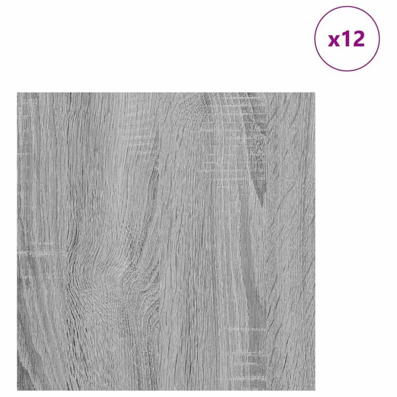 Dekoratyvinės Panelės 12 pcs Pilkas Sonoma 30 x 30 x 0.27 cm